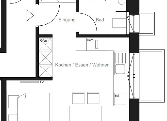 Ferienwohnung Bergufer - Studio in Oberammergau